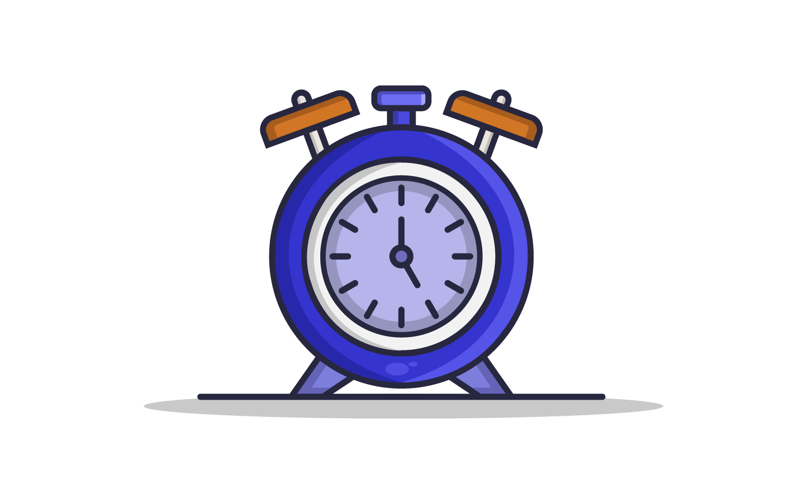 Alarm clock in vector on a background