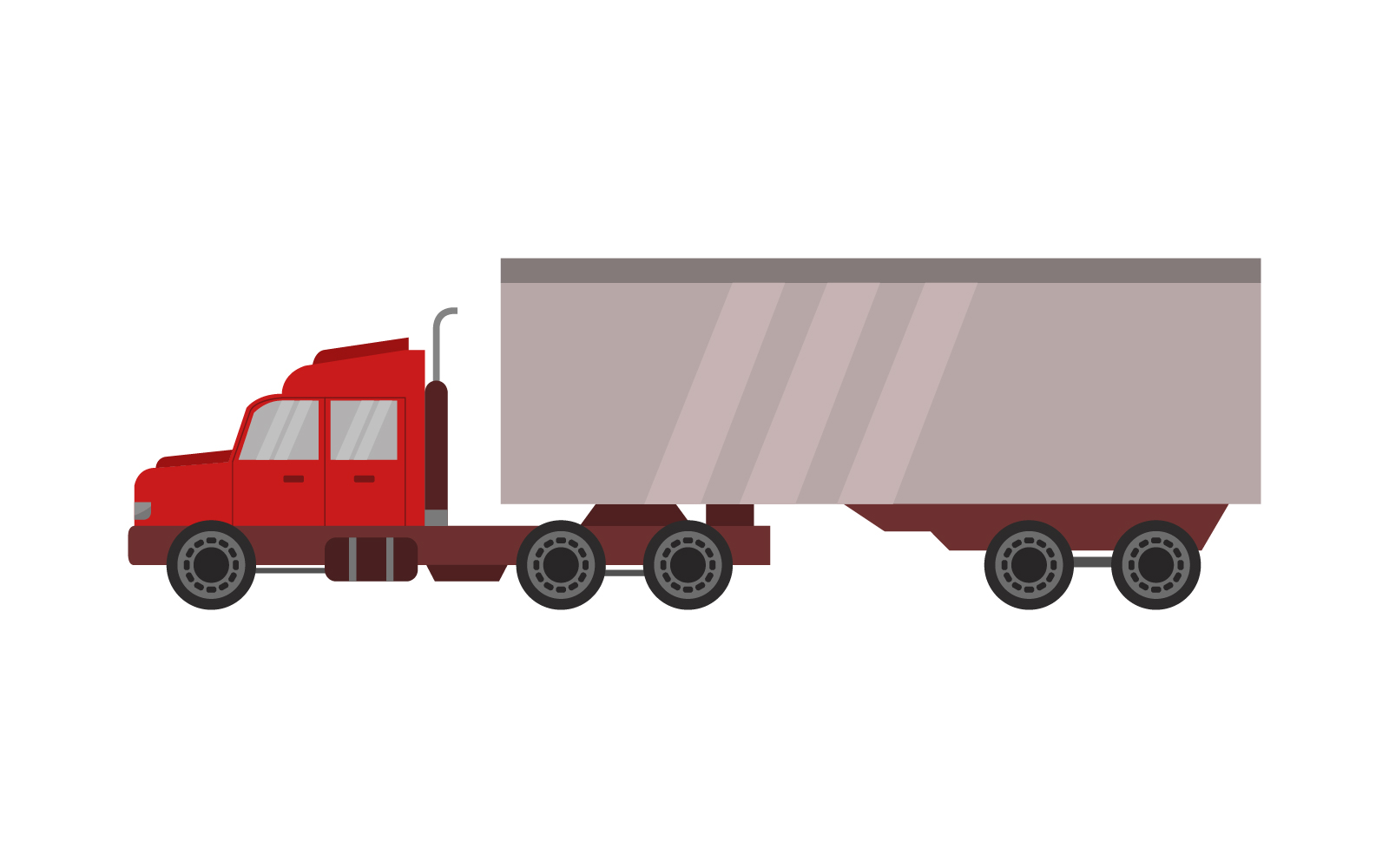 Truck illustrated in vector on a background