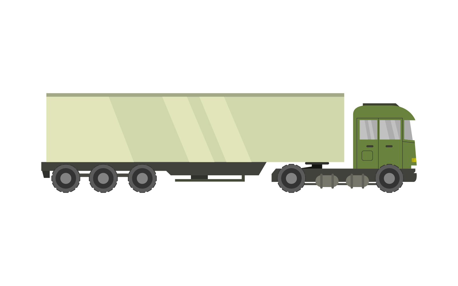 Truck illustrated in vector on white background