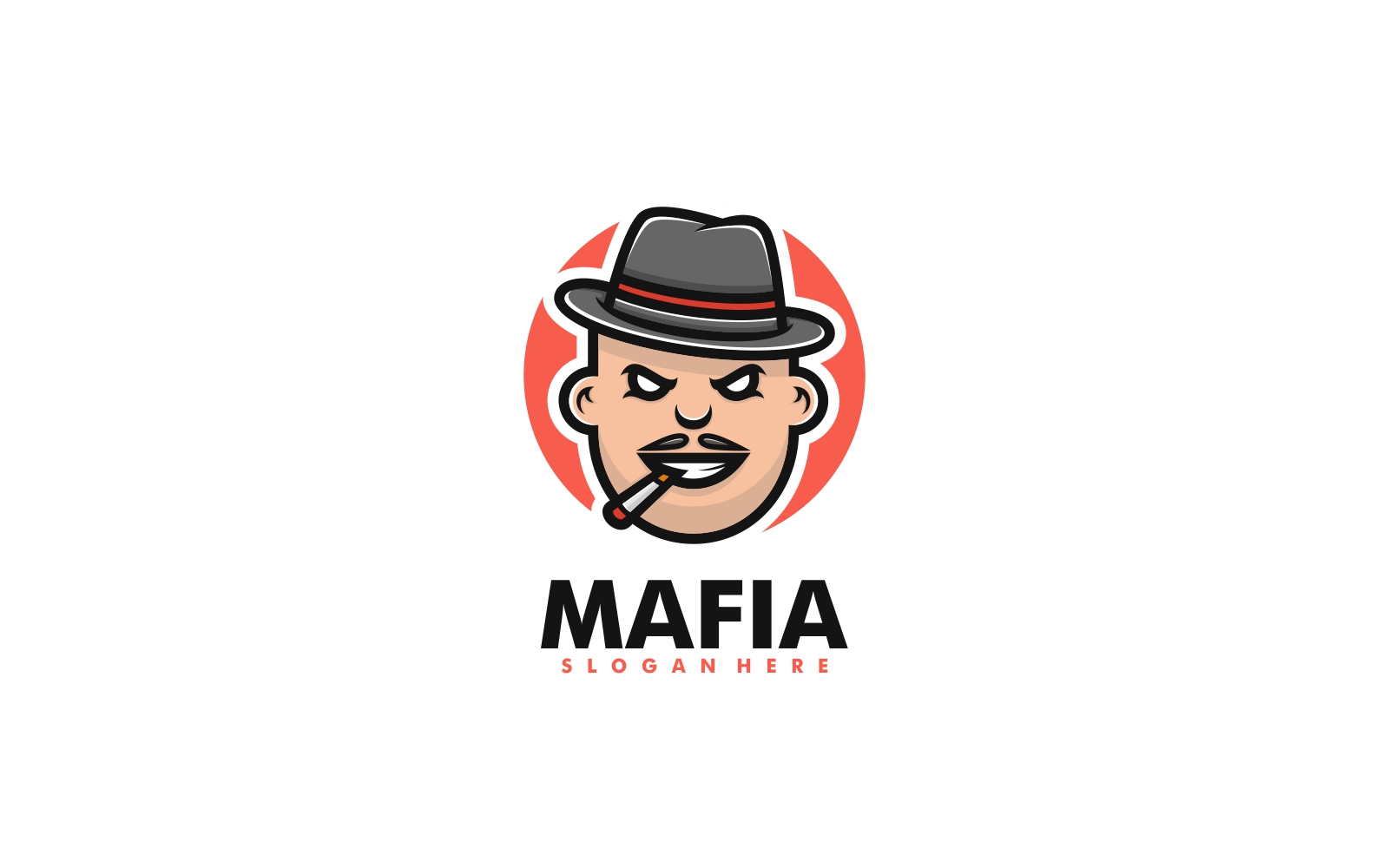 Mafia Simple Mascot Logo Style