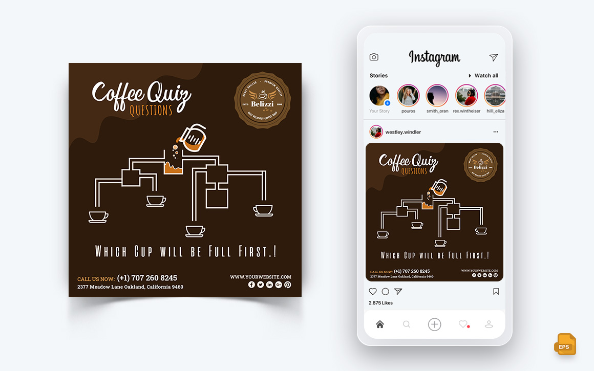 Coffee Shop Social Media Instagram Post Design-13