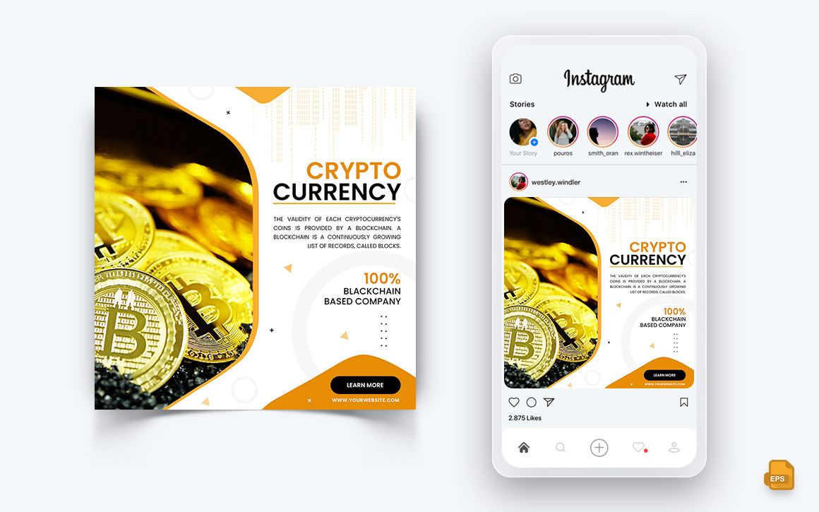 CryptoCurrency Social Media Instagram Post Design-01