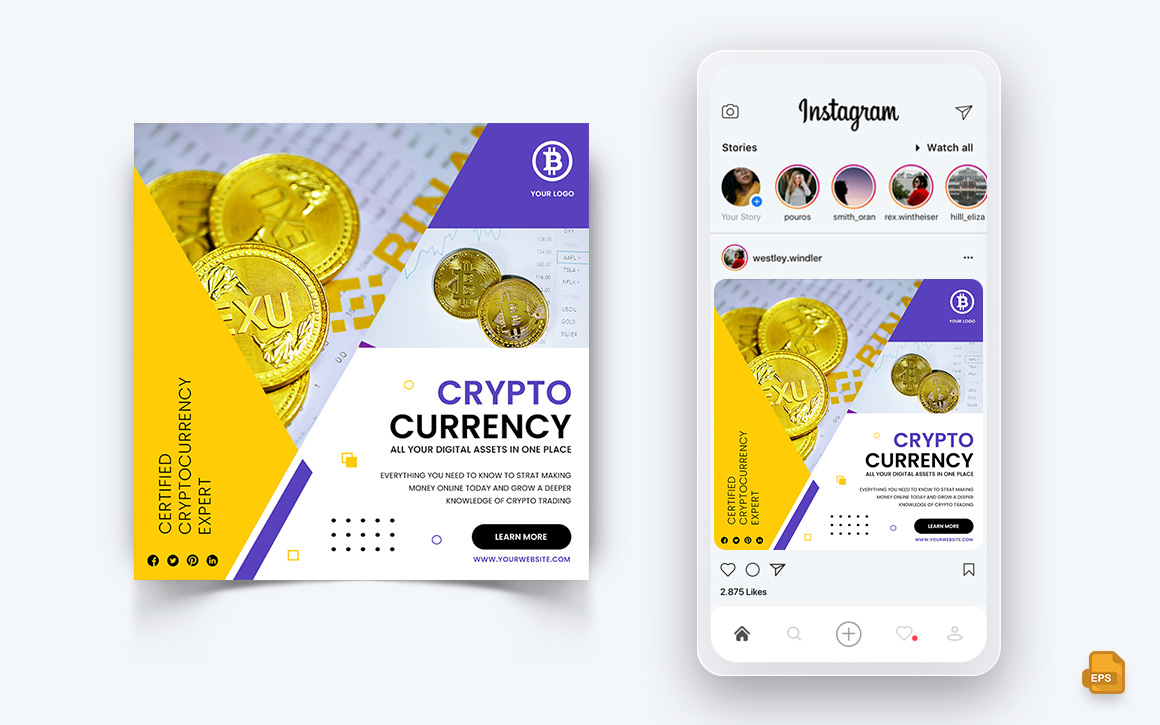 CryptoCurrency Social Media Instagram Post Design-02