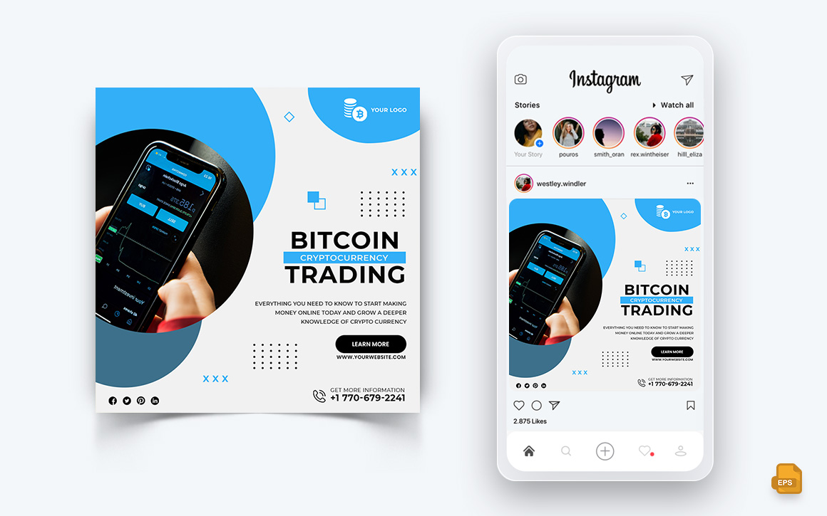 CryptoCurrency Social Media Instagram Post Design-03