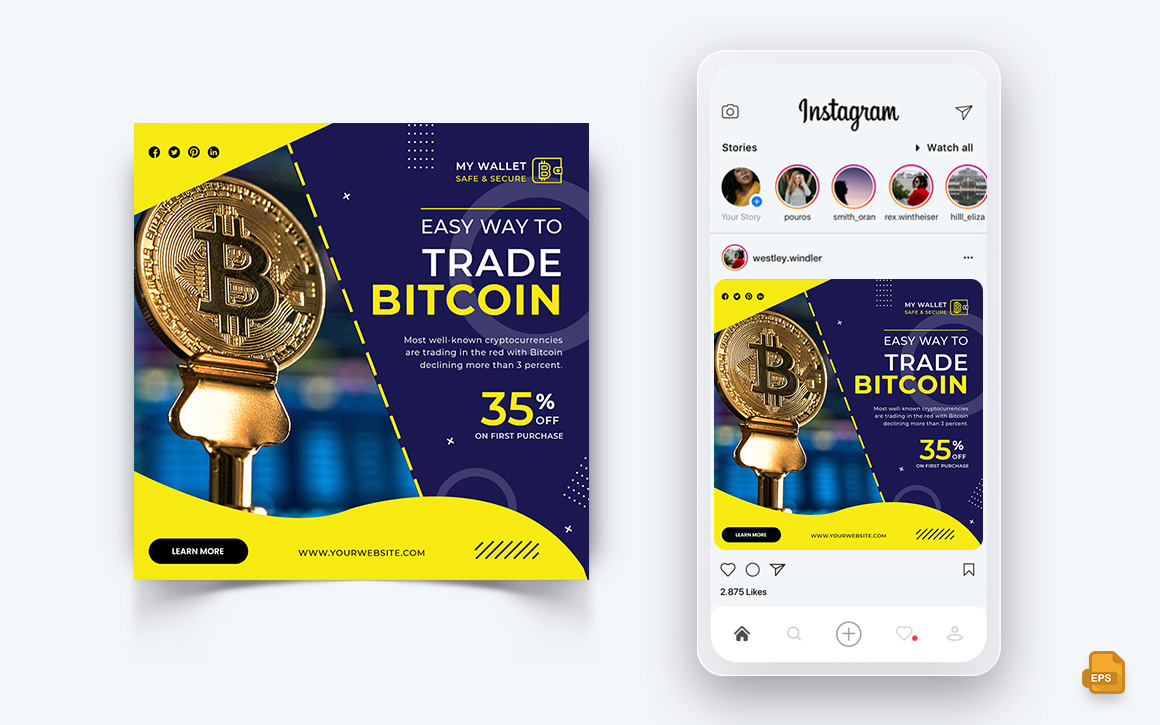 CryptoCurrency Social Media Instagram Post Design-06