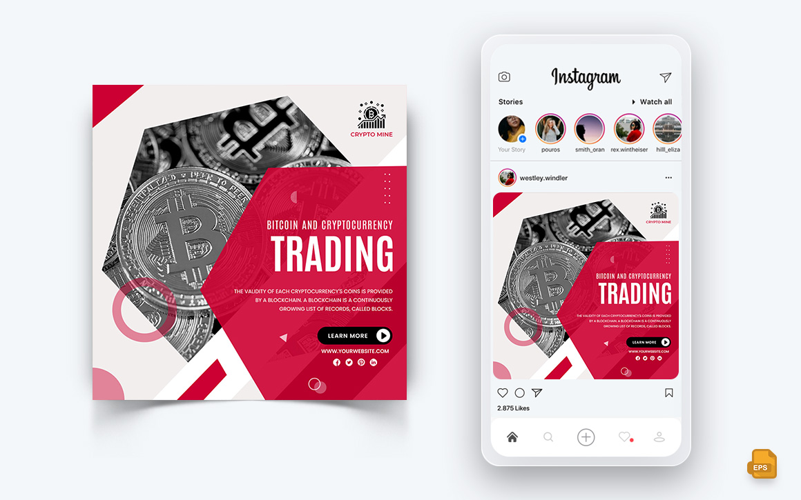 CryptoCurrency Social Media Instagram Post Design-09