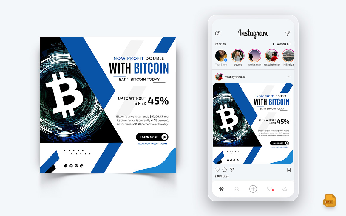 CryptoCurrency Social Media Instagram Post Design-10