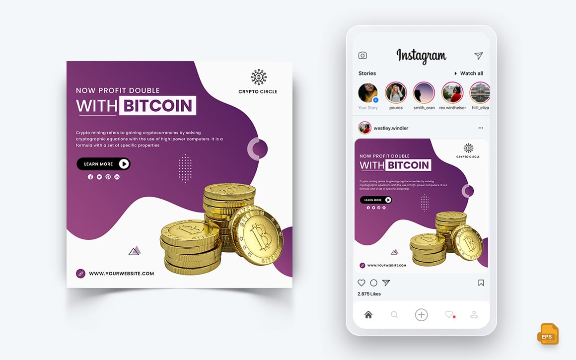 CryptoCurrency Social Media Instagram Post Design-11