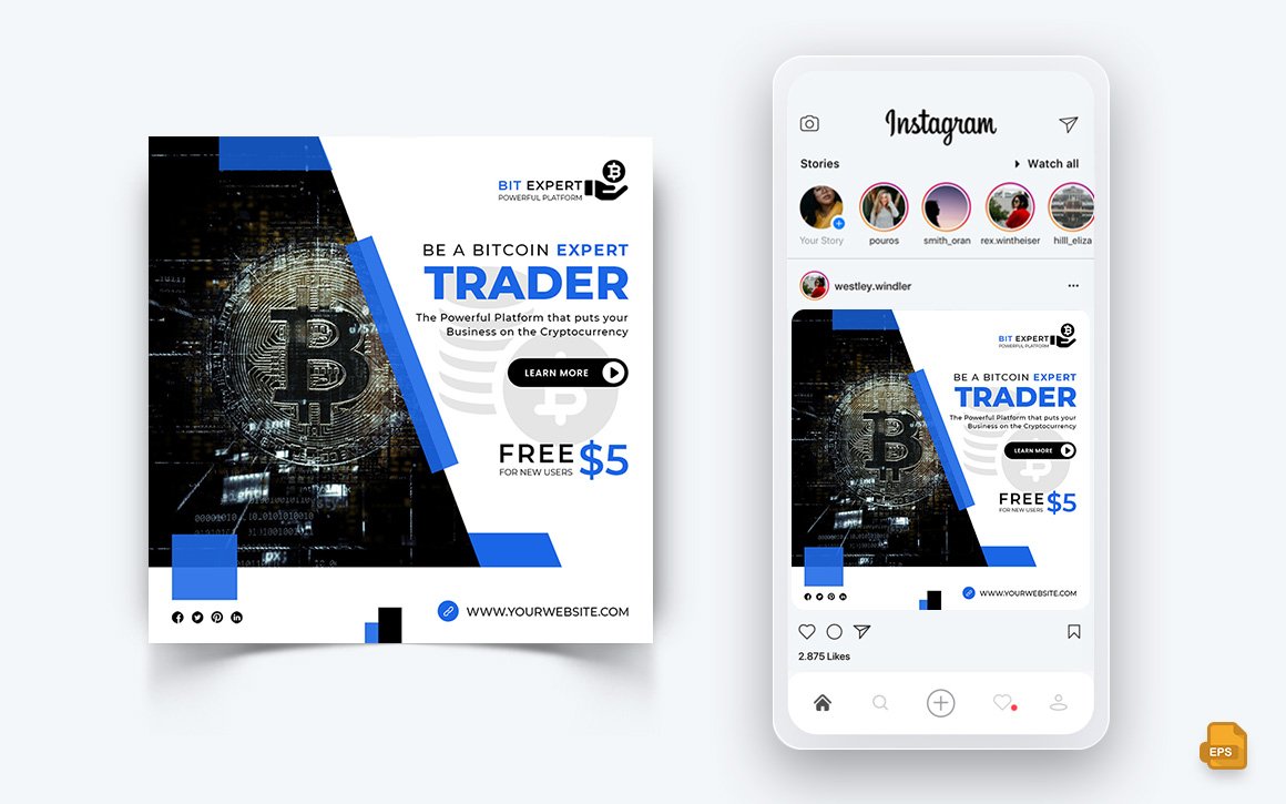 CryptoCurrency Social Media Instagram Post Design-13