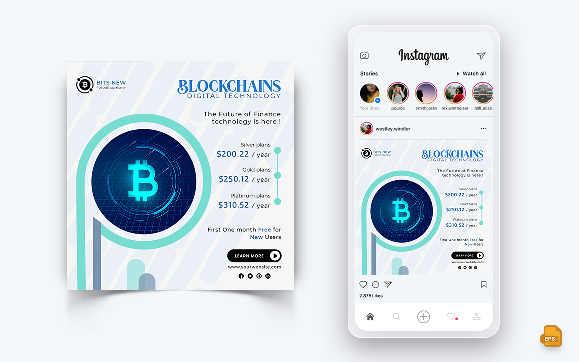 CryptoCurrency Social Media Instagram Post Design-14