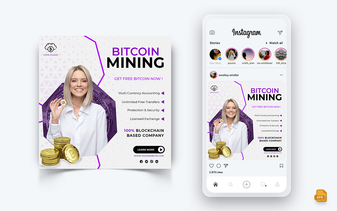 CryptoCurrency Social Media Instagram Post Design-15