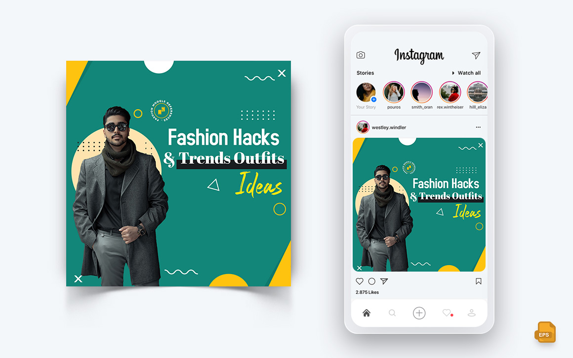 Fashion Sales Womens and Mens Fashion Social Media Post Design-36