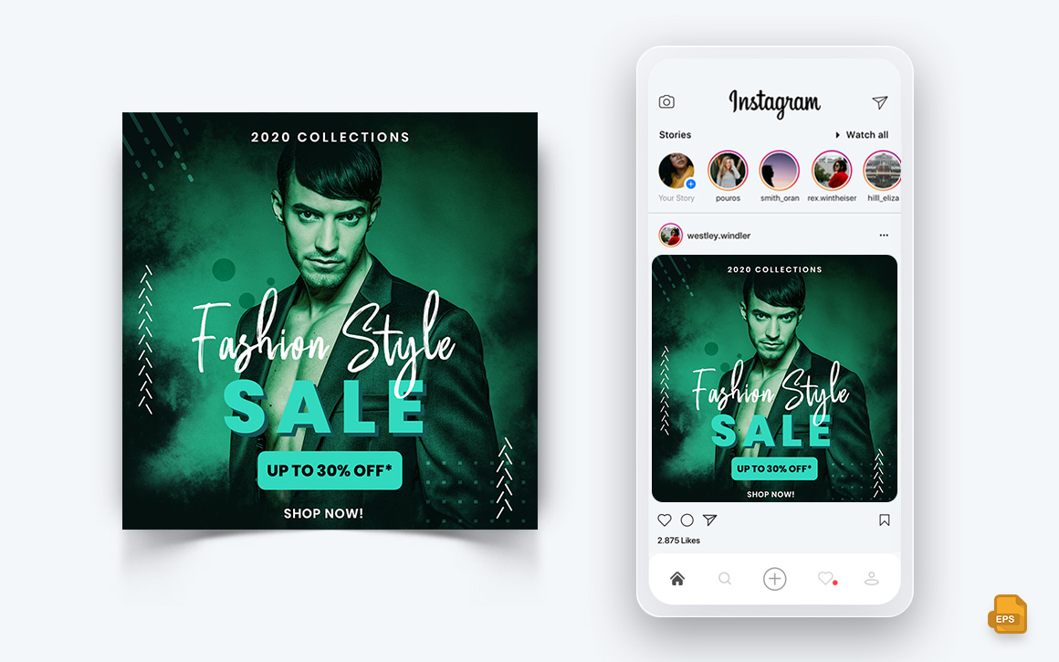 Fashion Sales Womens and Mens Fashion Social Media Post Design-40