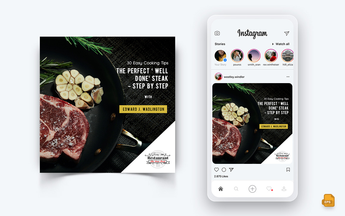 Food and Restaurant Offers Discounts Service Social Media Instagram Post Design-03