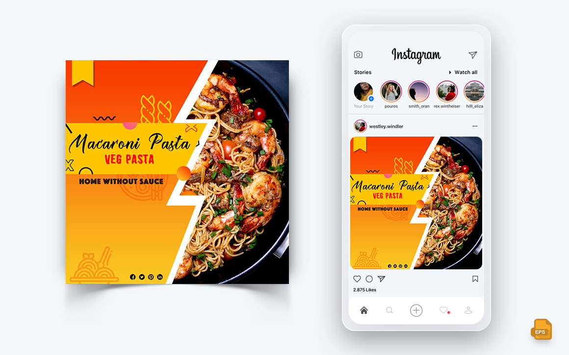 Food and Restaurant Offers Discounts Service Social Media Instagram Post Design-07