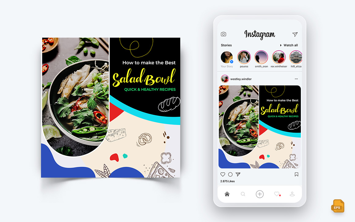 Food and Restaurant Offers Discounts Service Social Media Instagram Post Design-27