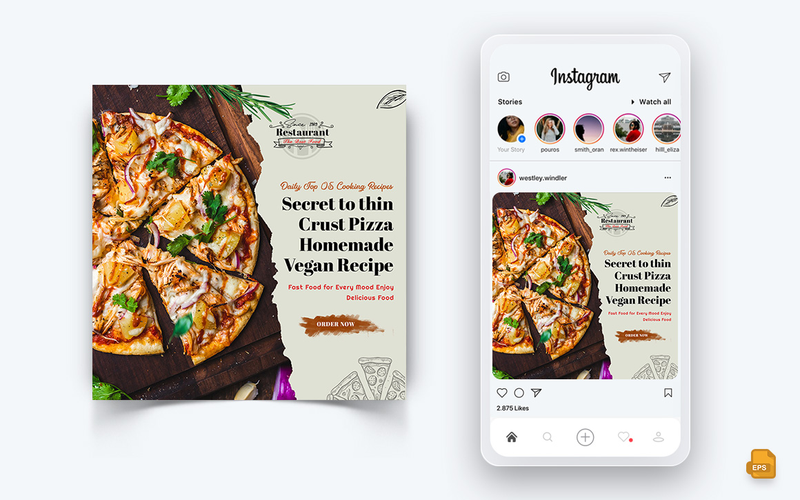 Food and Restaurant Offers Discounts Service Social Media Instagram Post Design-02