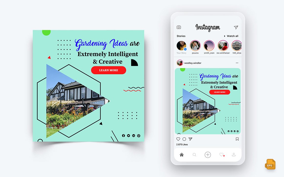 Gardening Social Media Instagram Post Design-05