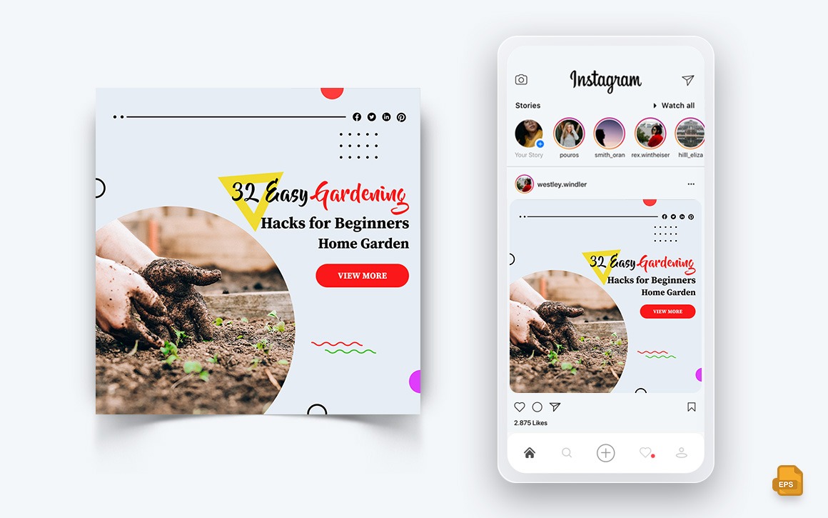 Gardening Social Media Instagram Post Design-08