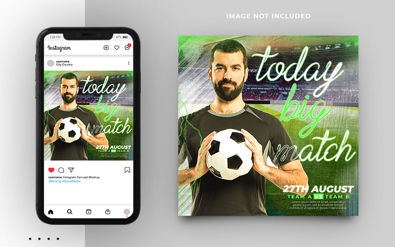 Game Sports Football Social Media Post Template