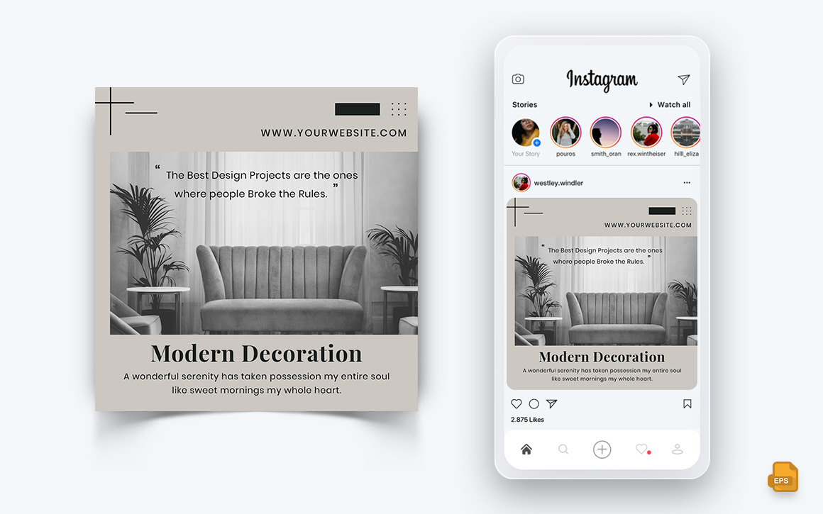 Interior Design and Furniture Social Media Instagram Post Design-02