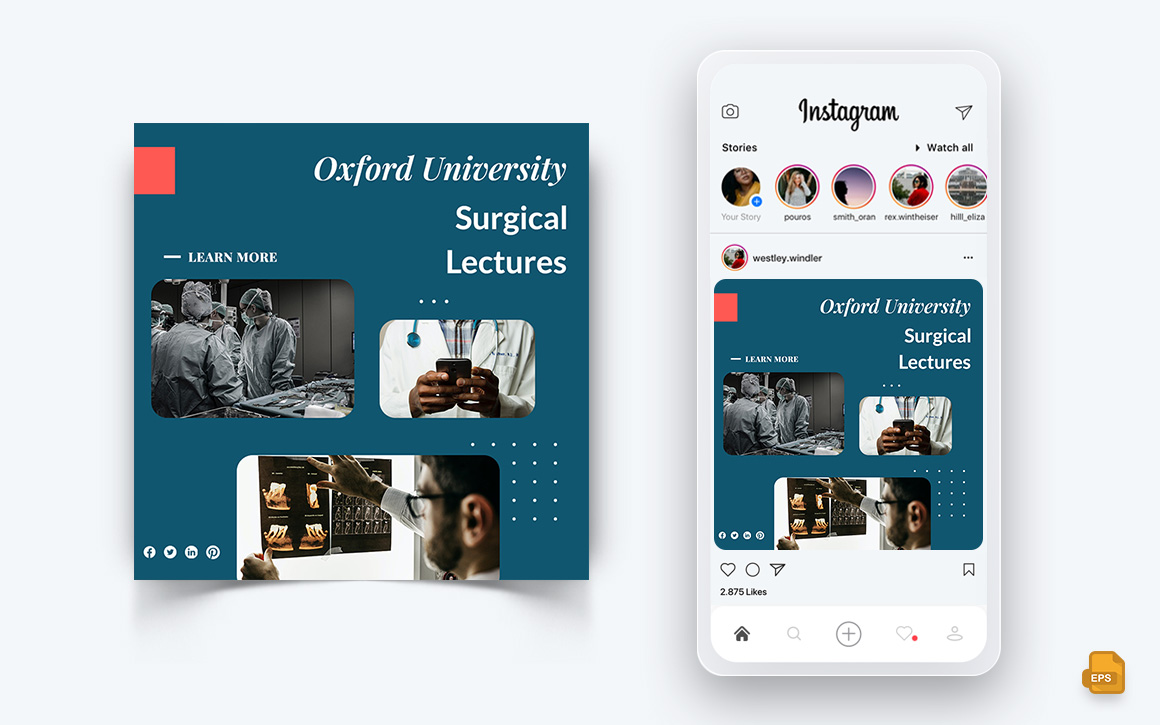 Medical and Hospital Social Media Instagram Post Design-10