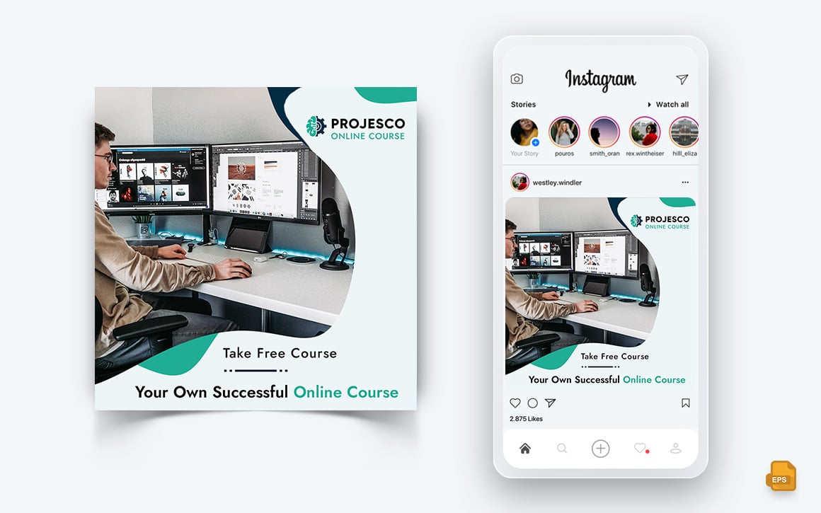 Online Course Elearning Social Media Instagram Post Design-04