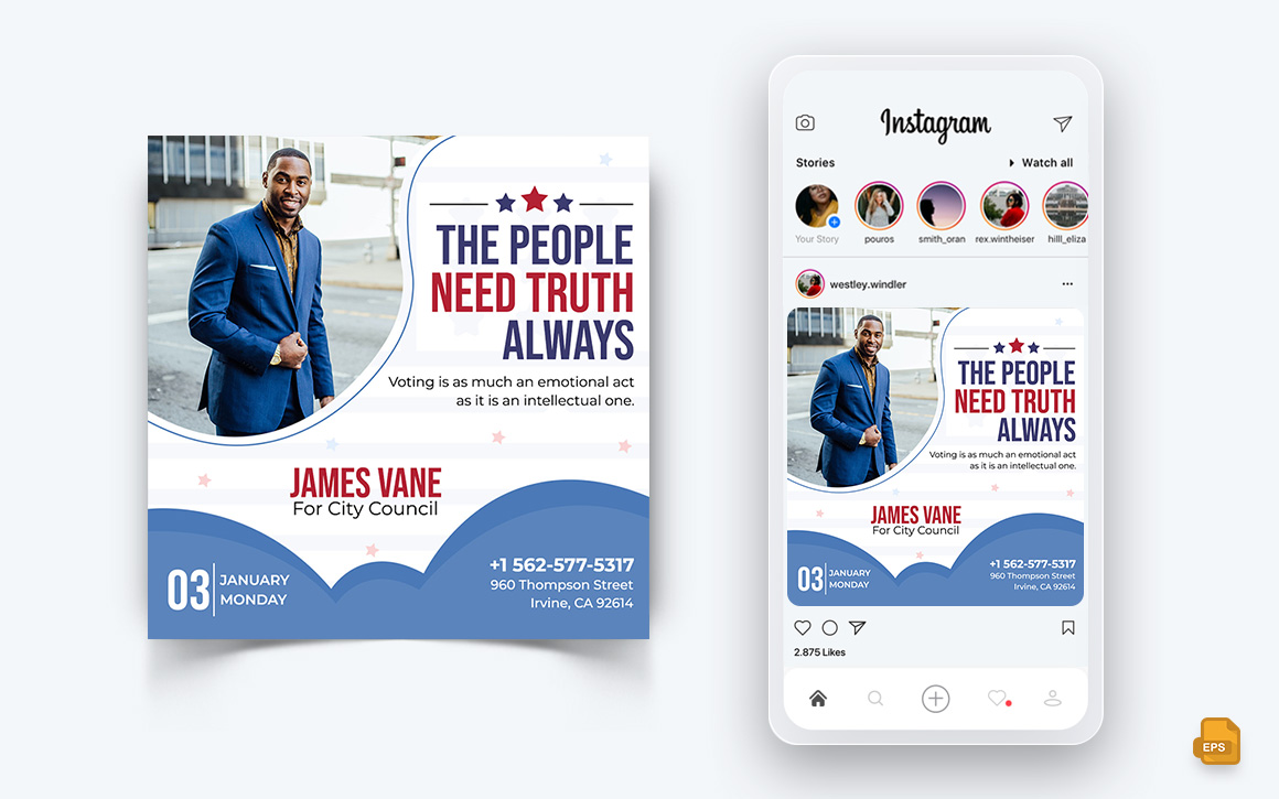 Political Campaign Social Media Instagram Post Design-07