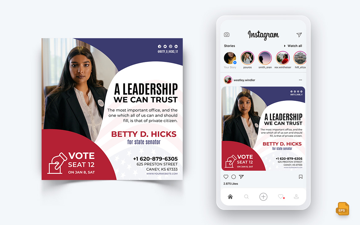 Political Campaign Social Media Instagram Post Design-08