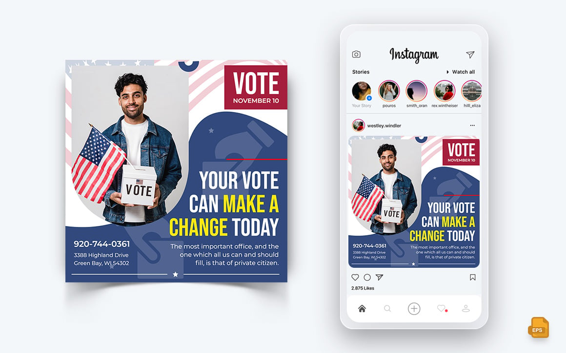 Political Campaign Social Media Instagram Post Design-10