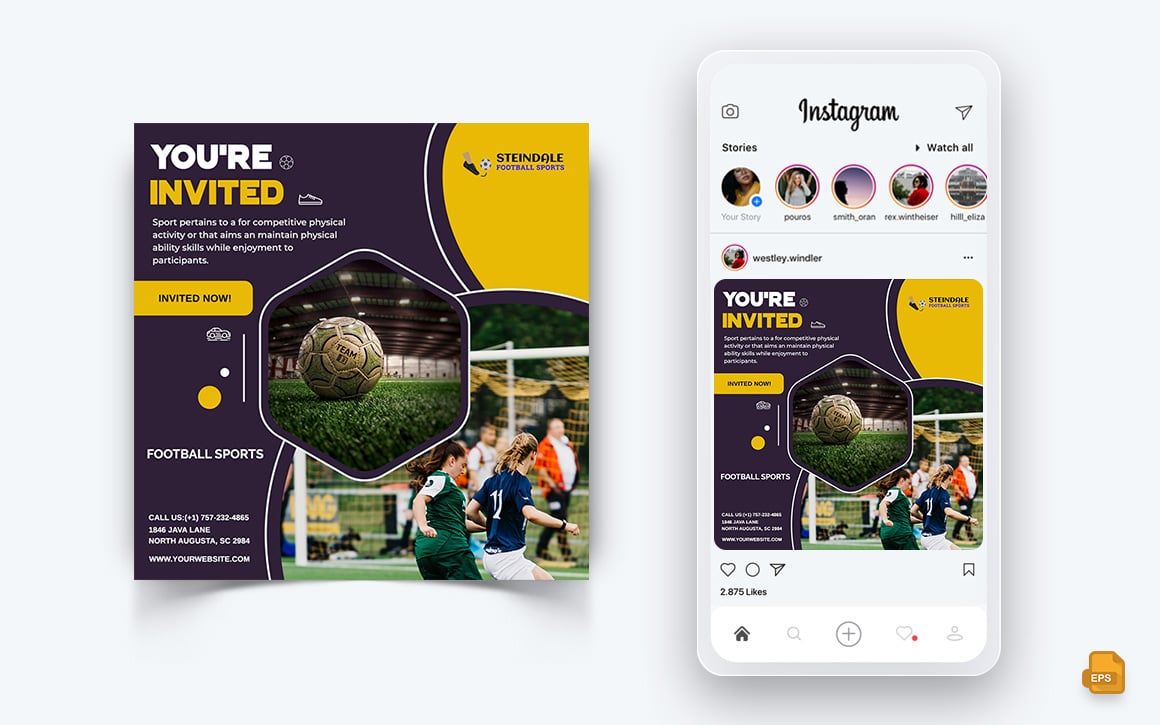 Sport Tournaments Social Media Instagram Post Design-02