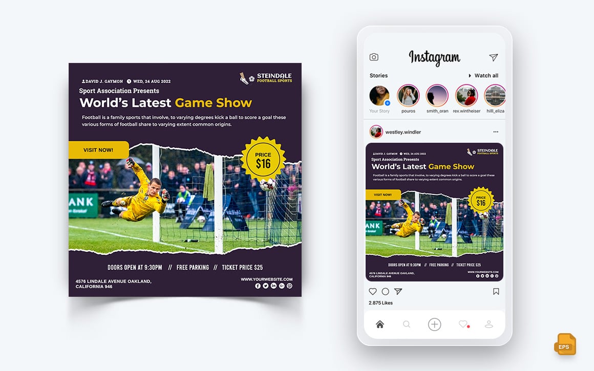 Sport Tournaments Social Media Instagram Post Design-08