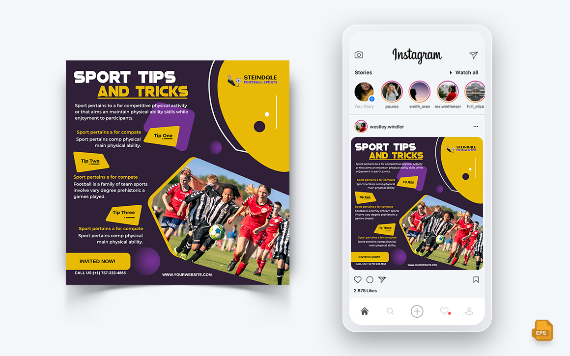 Sport Tournaments Social Media Instagram Post Design-11