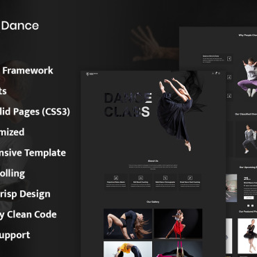 Dance Acadmy Responsive Website Templates 265796