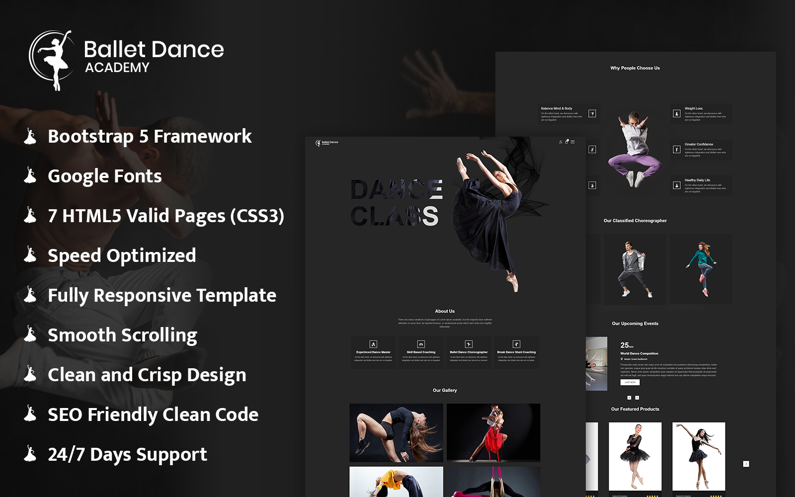 Ballet Dance Academy HTML Template