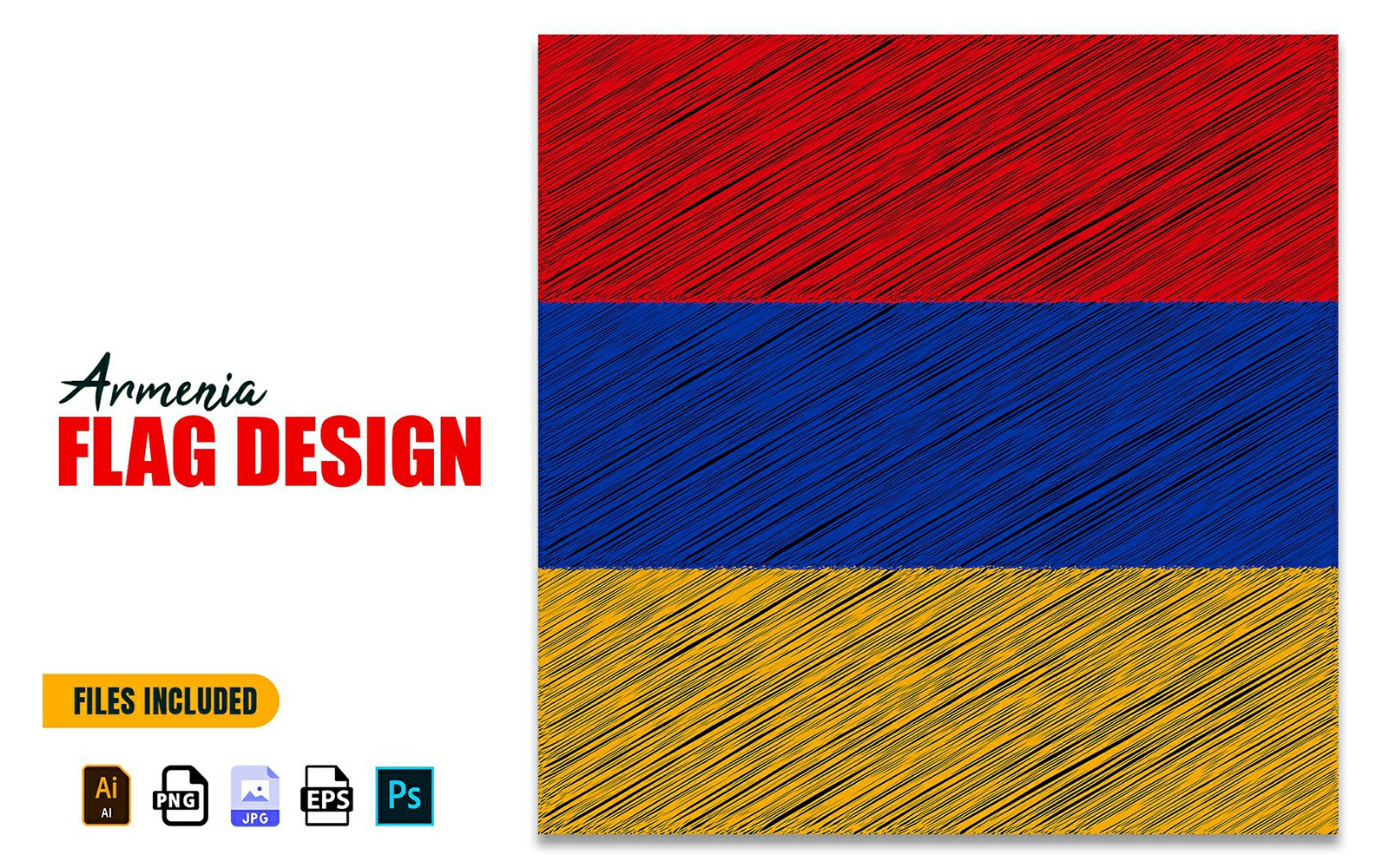 21 September Armenia Independence Day Flag Design Illustration