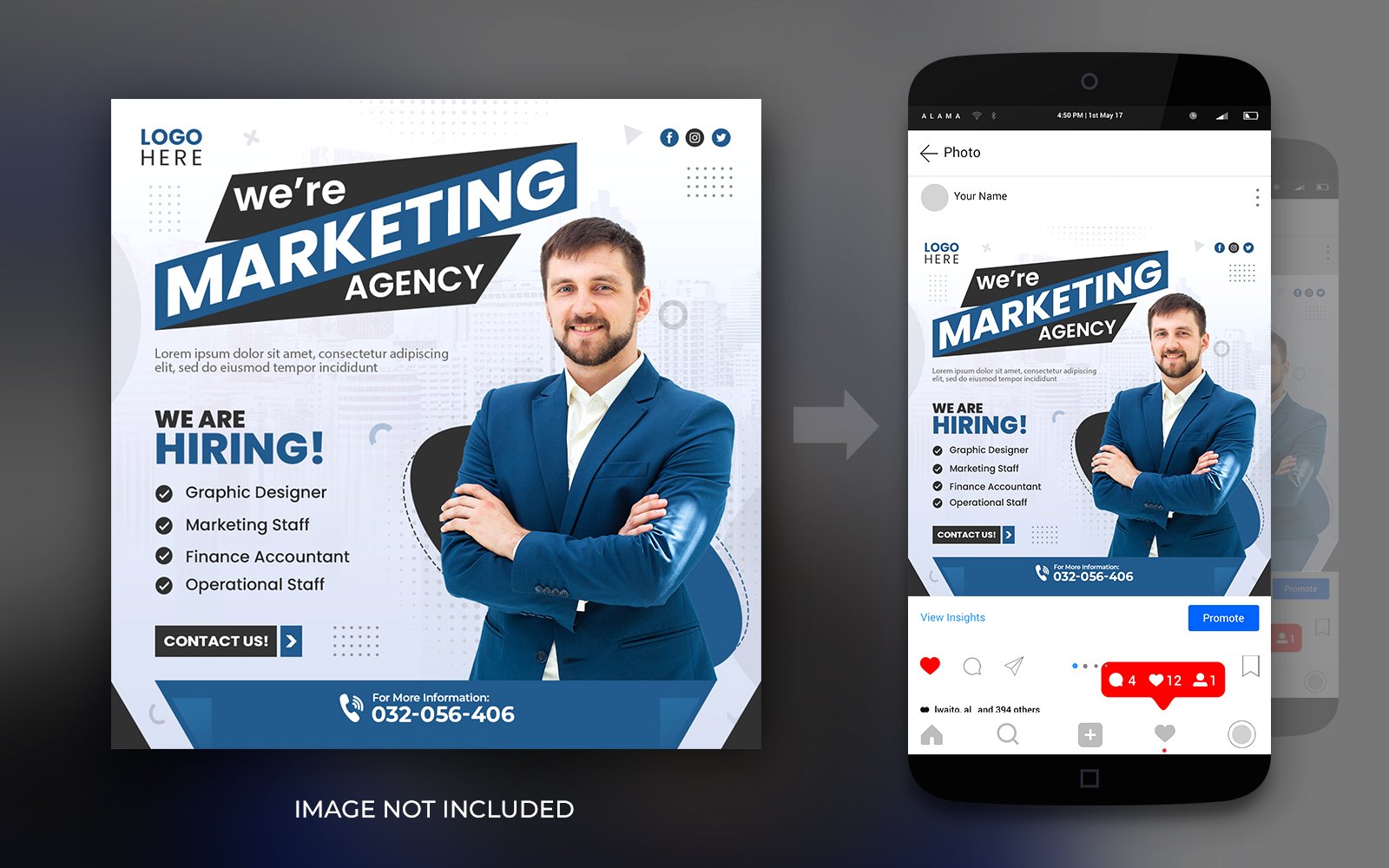 Digital Marketing Agency Or Corporate Social Media Post Design Template