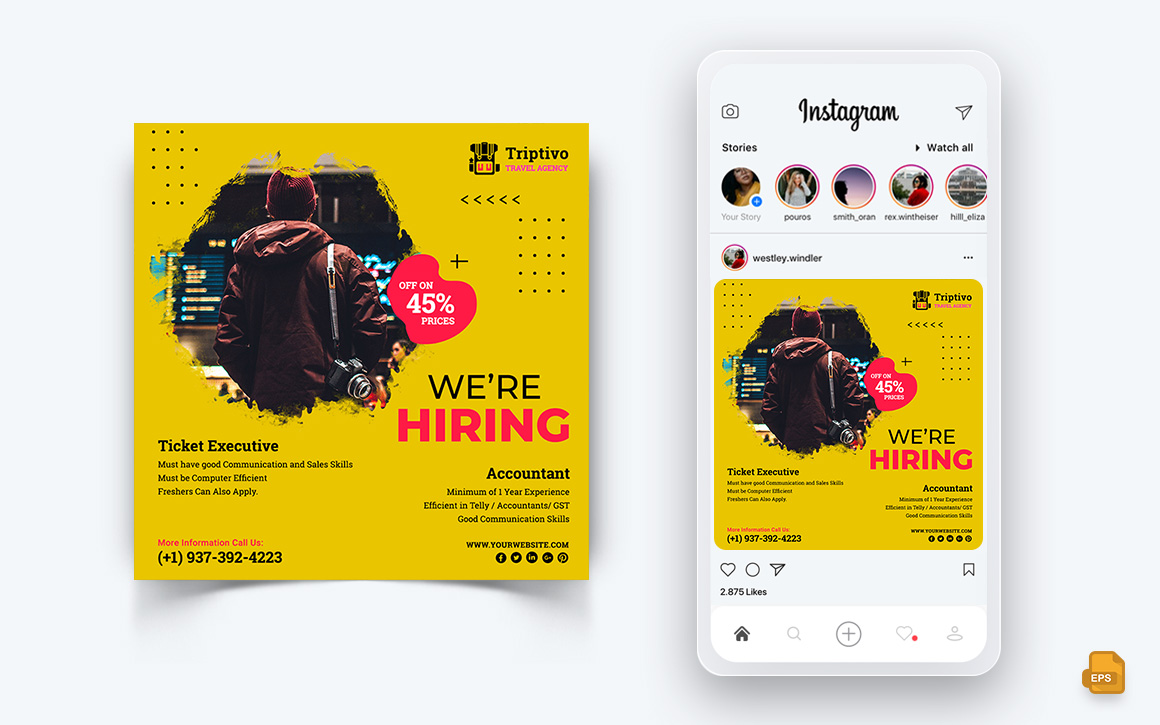 Trip and Travel Social Media Instagram Post Design-17