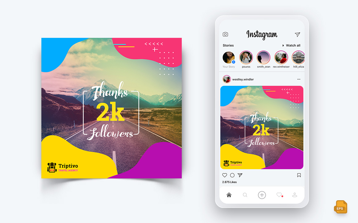 Trip and Travel Social Media Instagram Post Design-22
