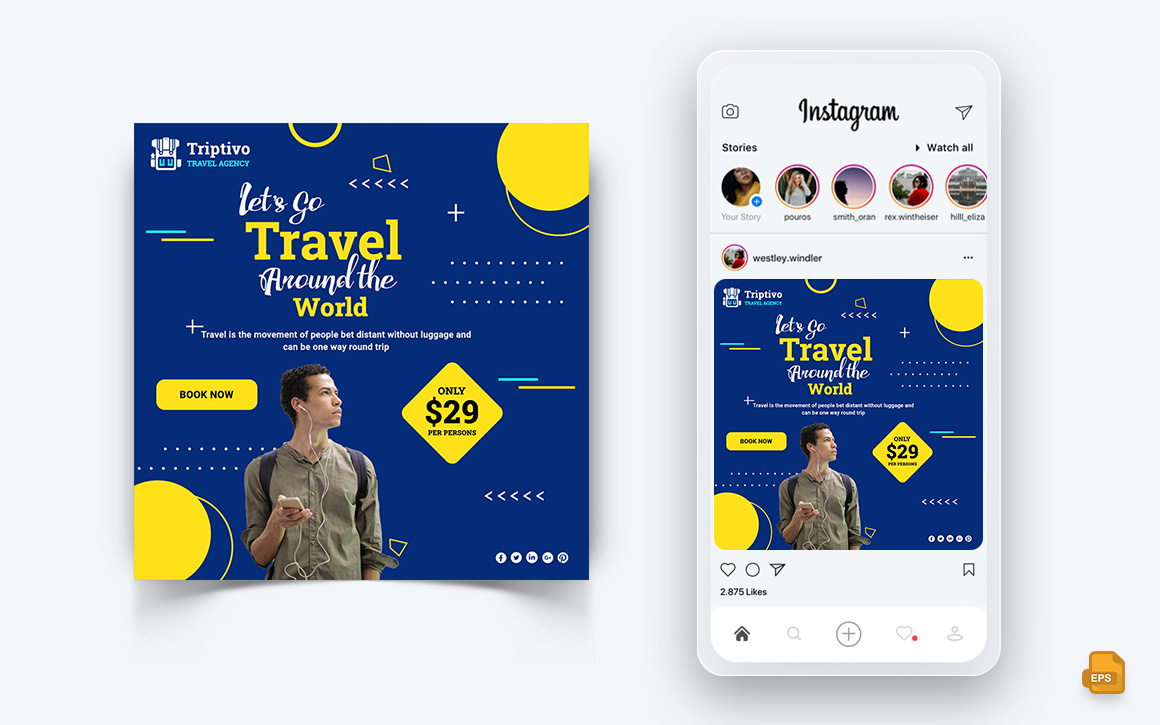 Trip and Travel Social Media Instagram Post Design-07