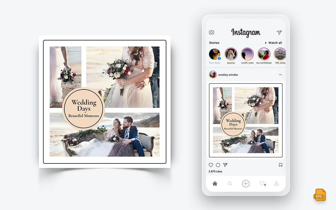 Wedding Invitation Social Media Instagram Post Design-07