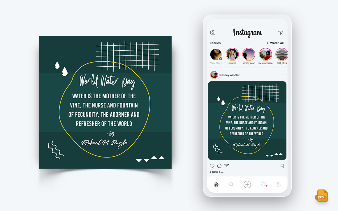 World Water Day Social Media Instagram Post Design-21