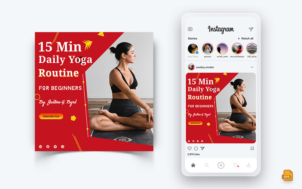 Yoga and Meditation Social Media Instagram Post Design-01
