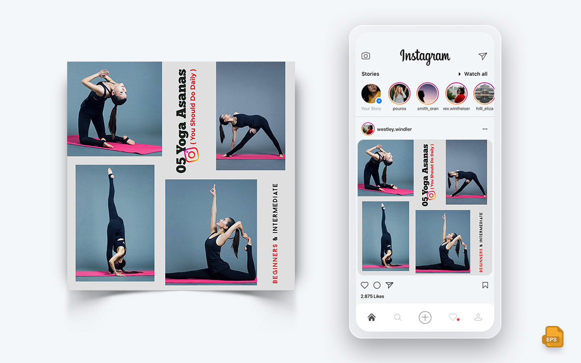 Yoga and Meditation Social Media Instagram Post Design-06