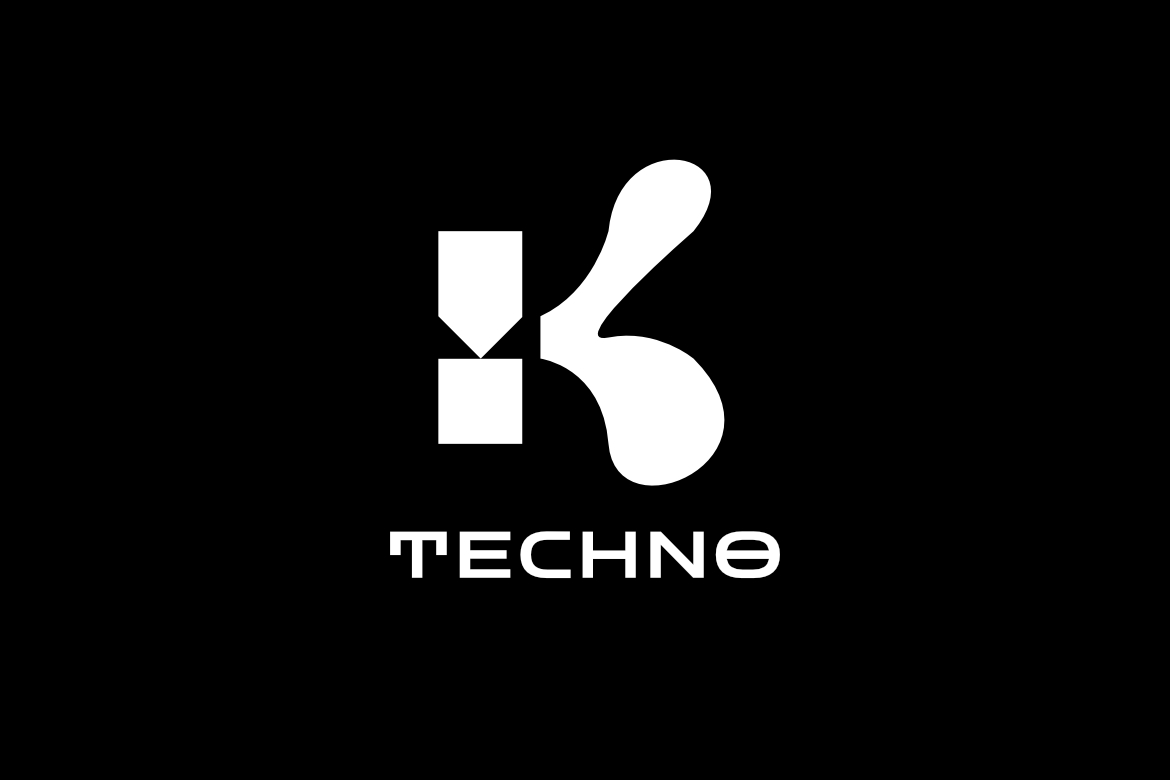 Letter K Tech Modern Logo