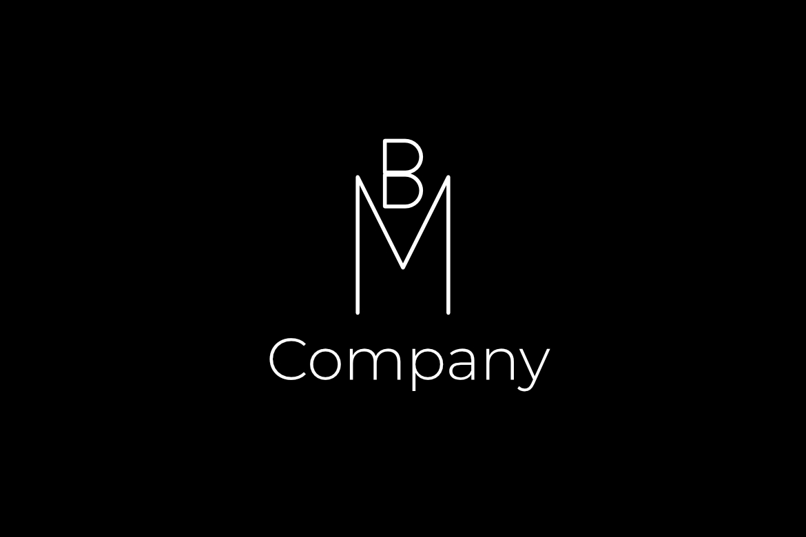 Monogram Letter MB Flat Logo