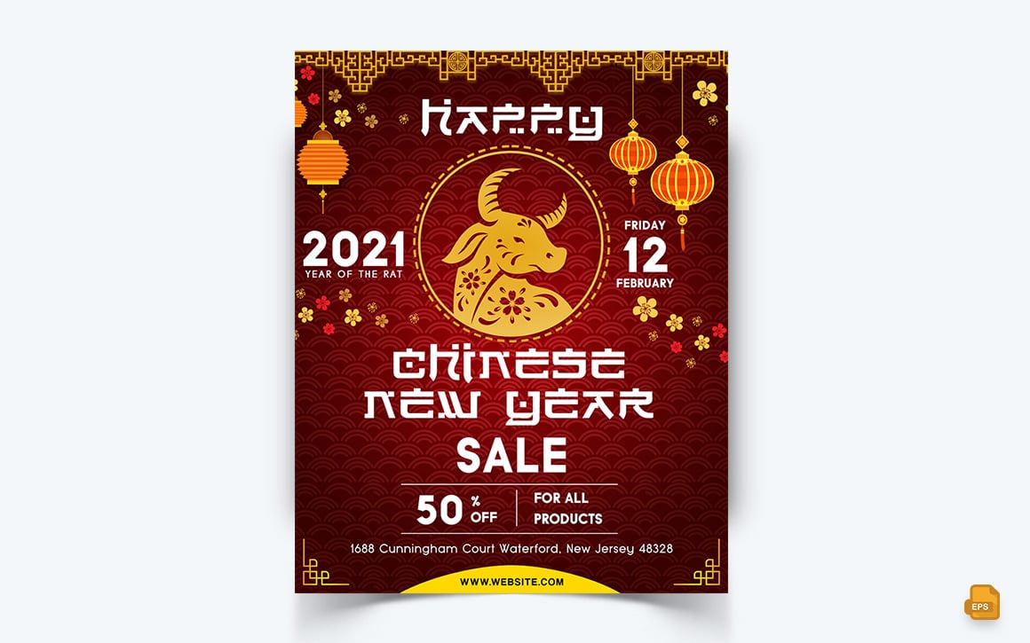 Chinese NewYear Celebration Social Media Instagram Feed Design-01