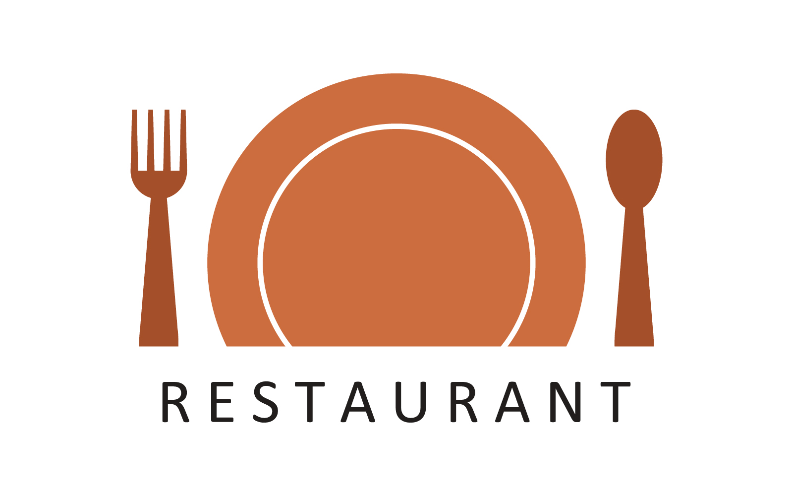 Restaurant logo illustrated on a background