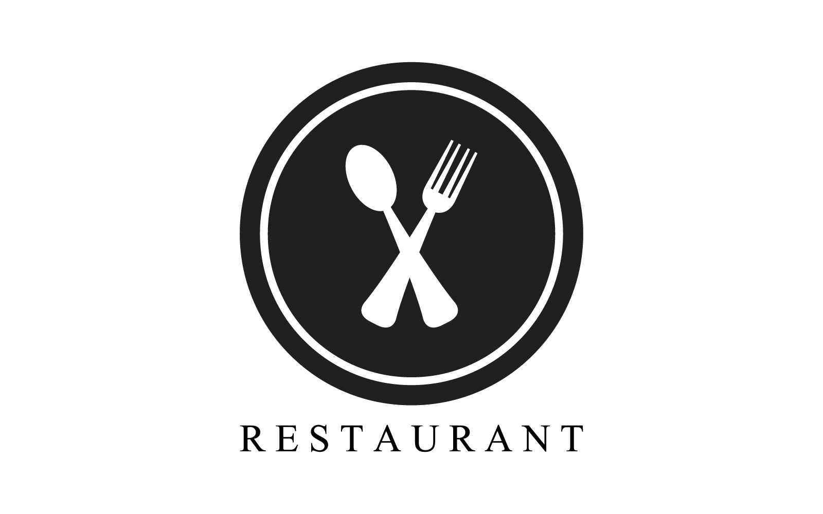 Restaurant logo on a white background