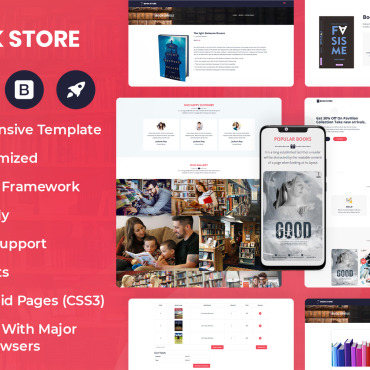 Books Book Responsive Website Templates 266477